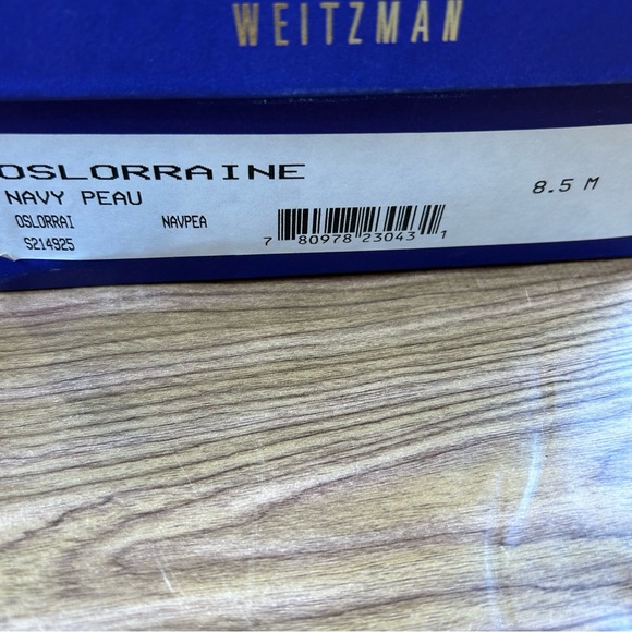 Vintage Stuart Weitzman Lorraine Navy Blue Fabric Pumps Worn Once - Size 8.5 - Picture 10 of 12